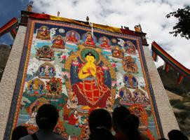 Tangka Shoton Festival Tibet